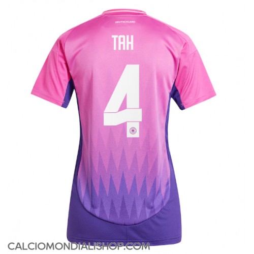 Maglie da calcio Germania Jonathan Tah #4 Seconda Maglia Femminile Europei 2024 Manica Corta